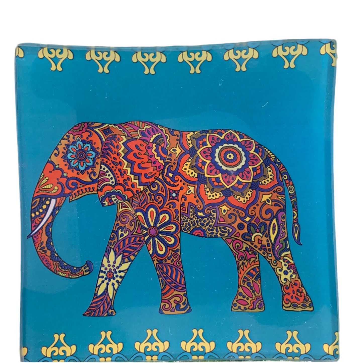 Glass Elephant tray