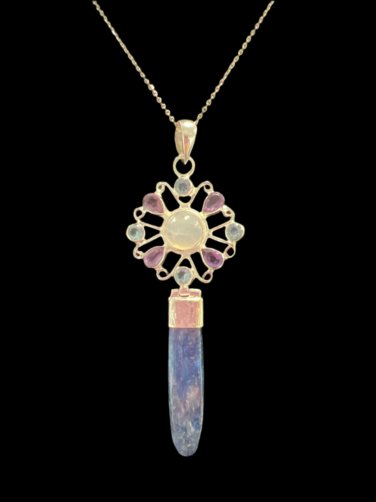 Blue Kyanite Pendant Necklace