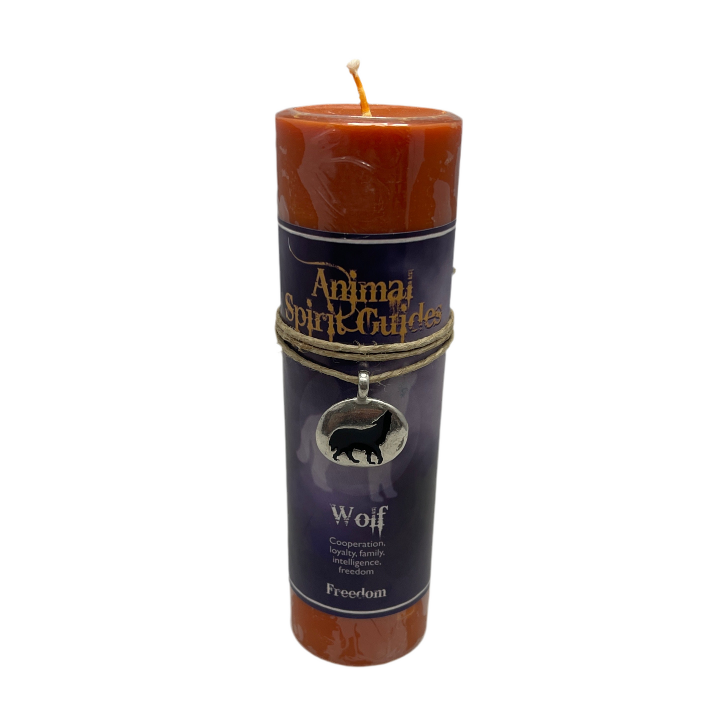 Animal Spirit Candle - Wolf (Silver Charm)