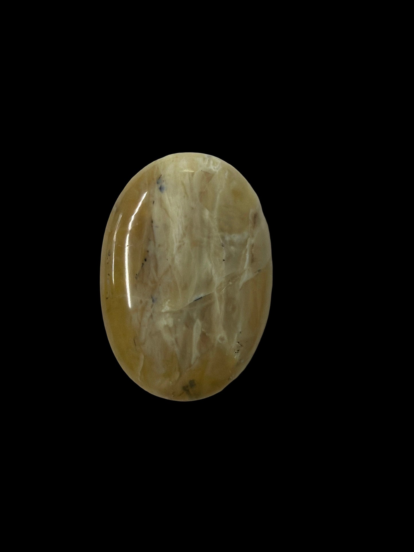Yellow Opal Palm Stone & Heart