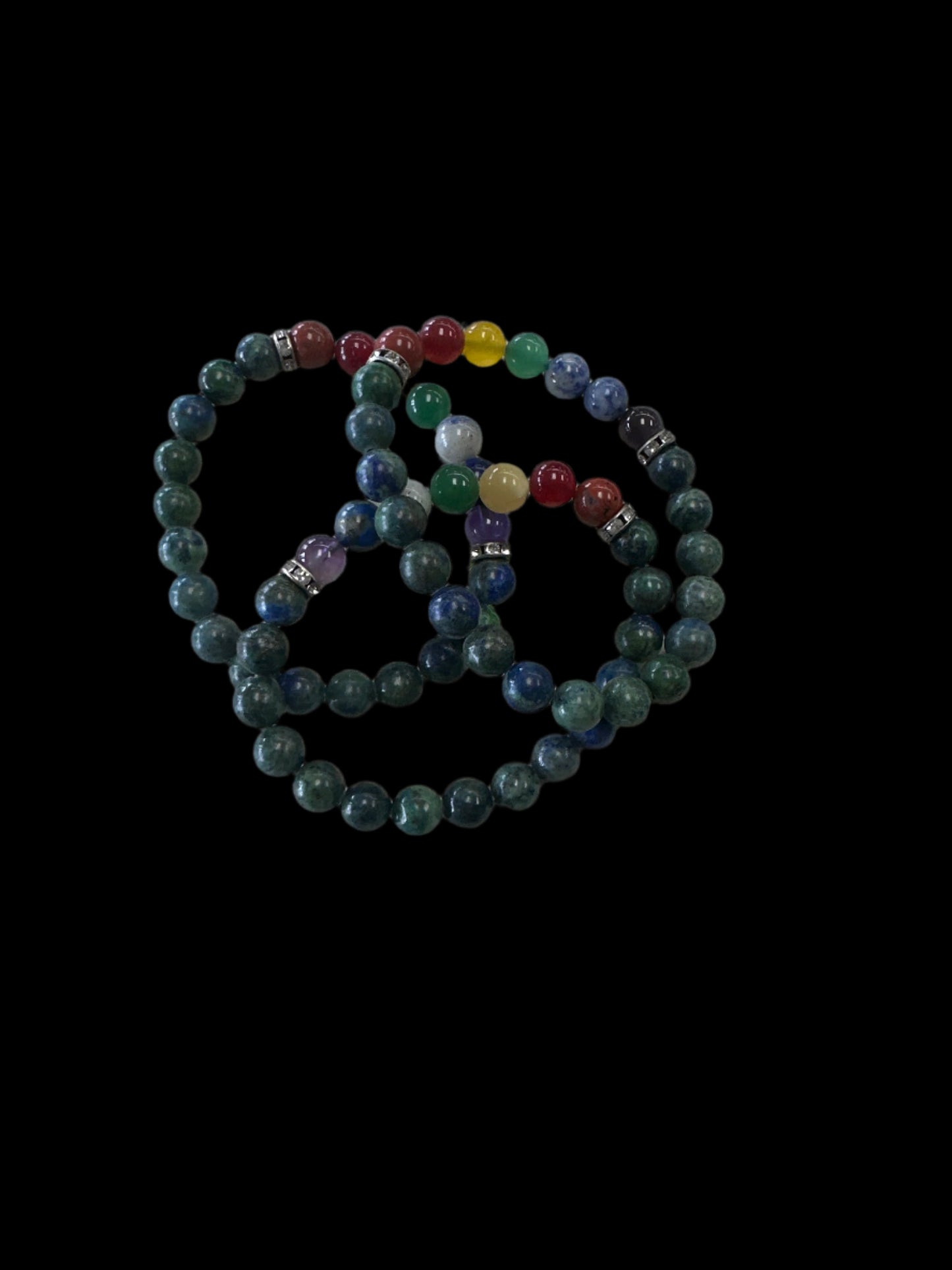 Azurite w/ Lapis & Chrysocolla Bracelet
