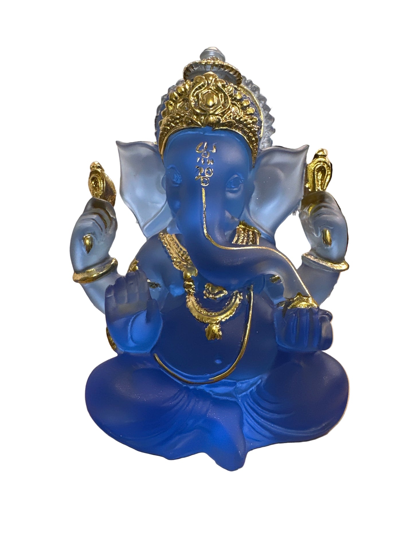 Ganesh Statue - Blue Resin