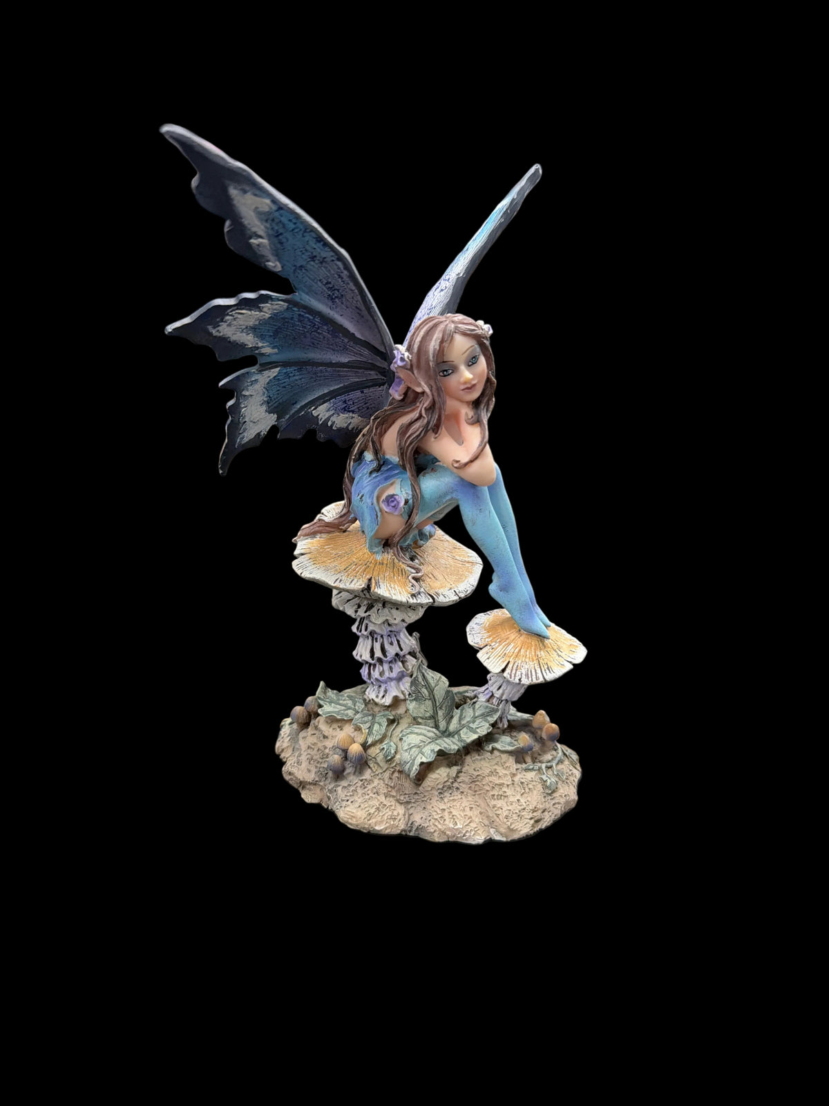 Fairy On Mushroom w/ Green Dragon