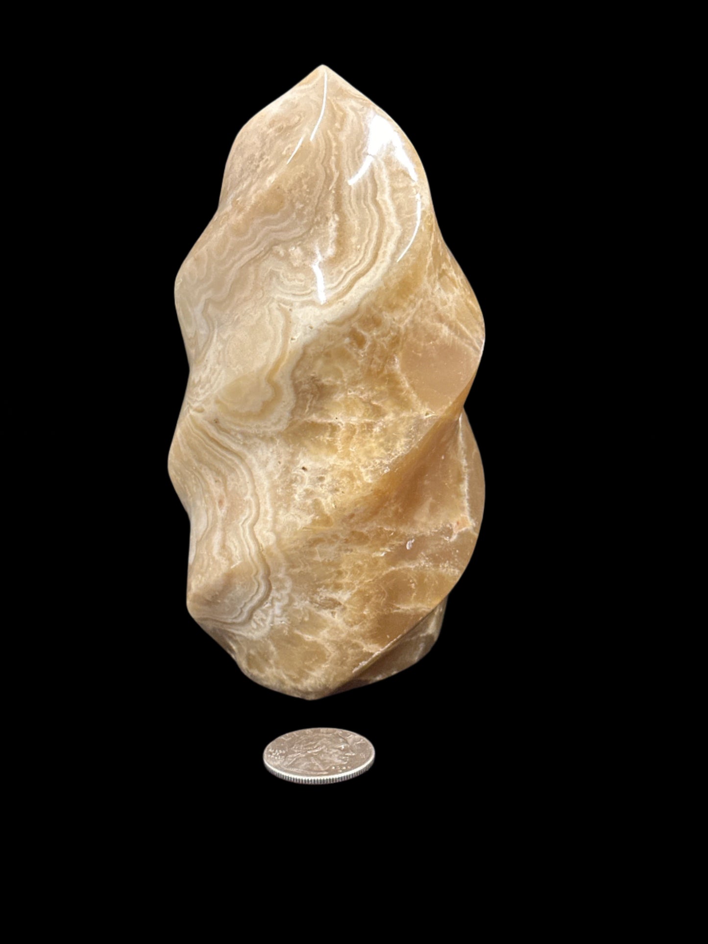 Honey Calcite Flame