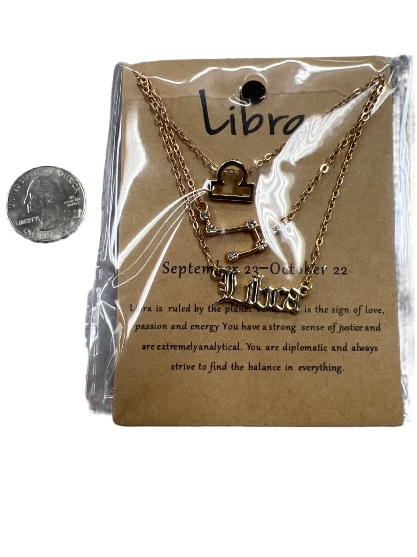 Zodiac Constellation 3 pcs Pendant - Libra