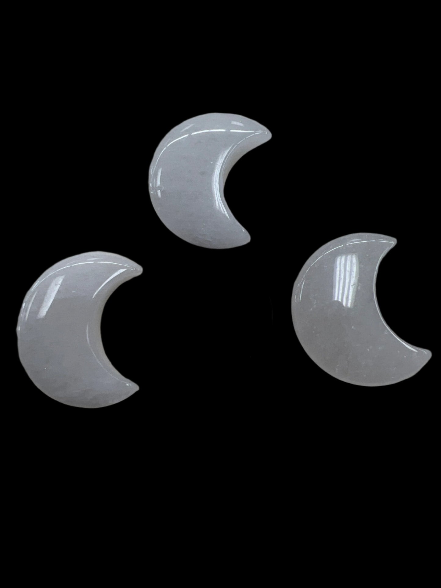 Gemstone Crescent Moon Carvings