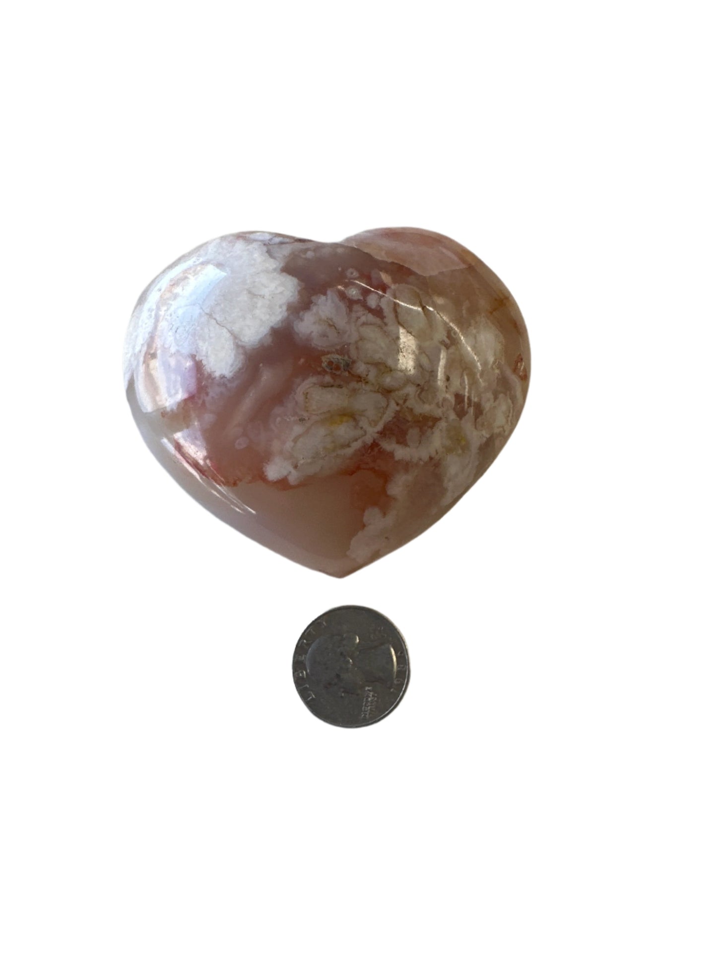Flower Agate Heart