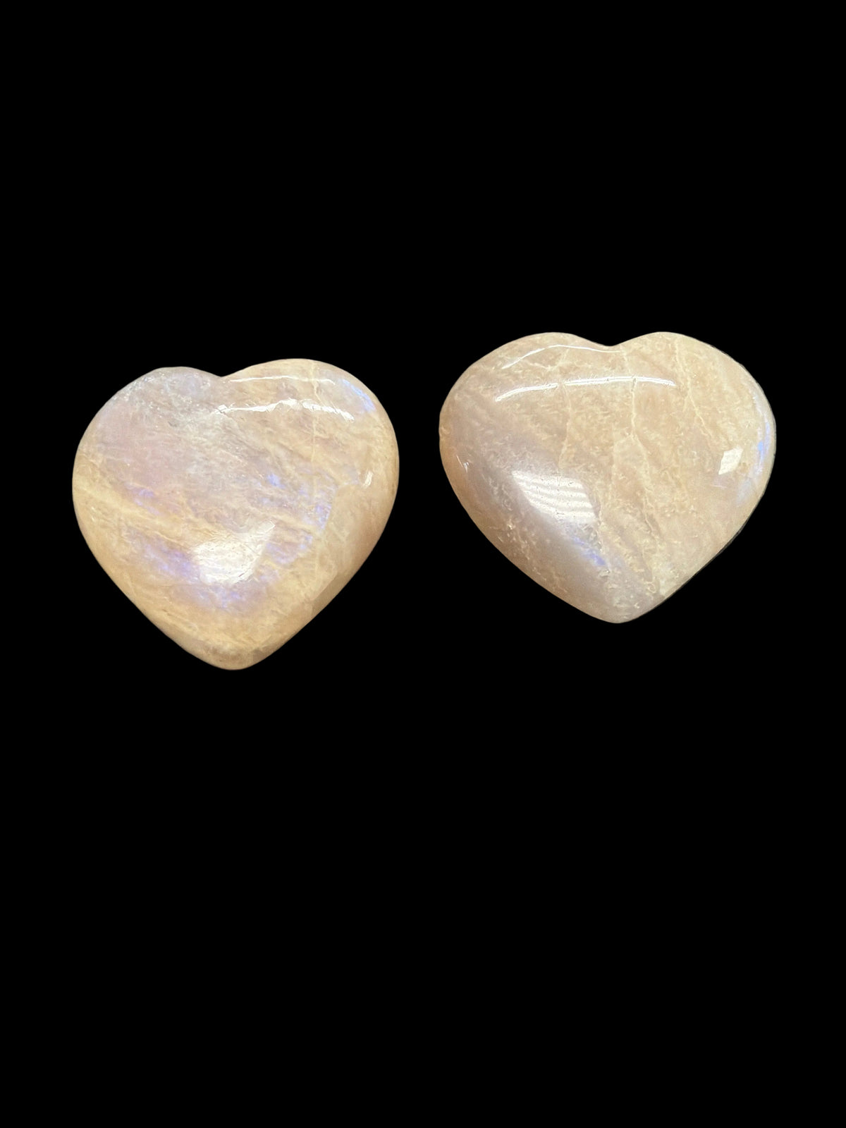 Moonstone Heart & Palm Stone (AA Quality)