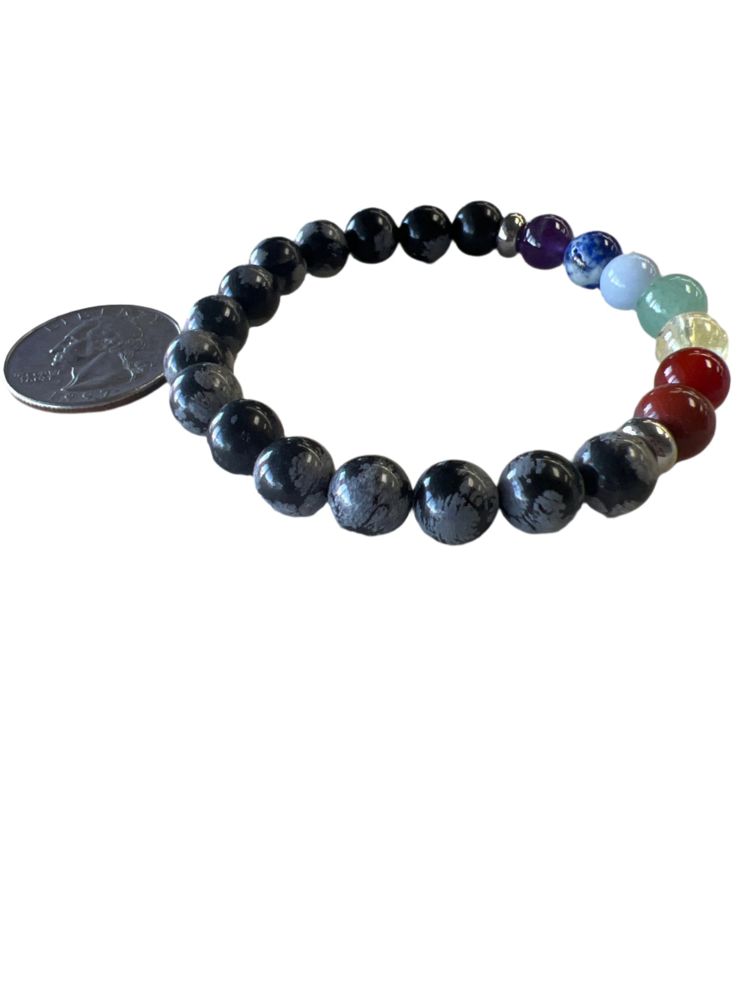 Snowflake Obsidian Bracelet