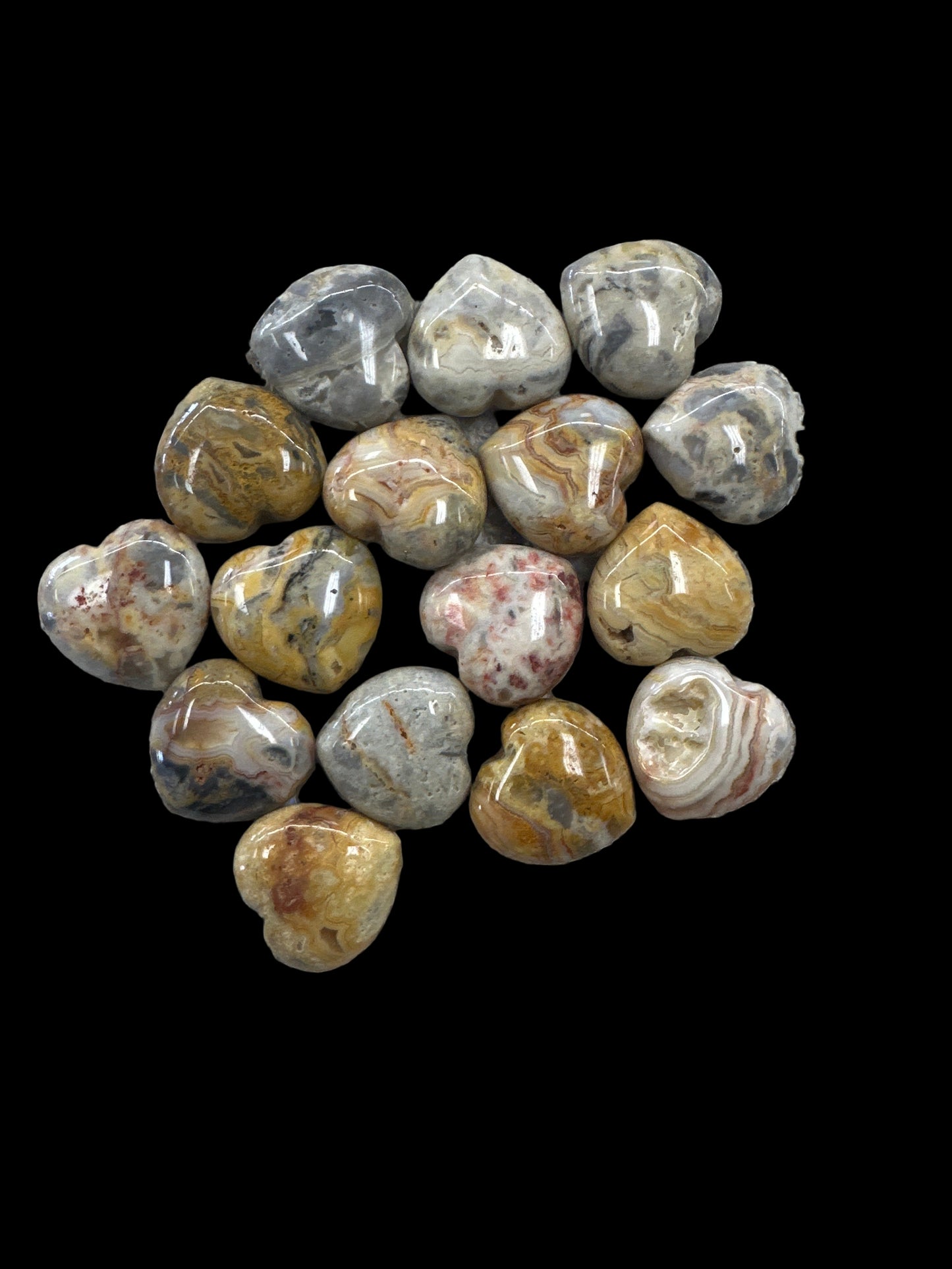 Crazy Lace Agate Heart