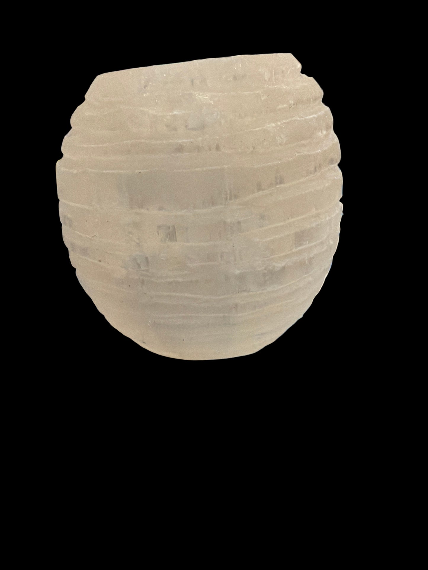 Selenite Snowball Tealight Holder