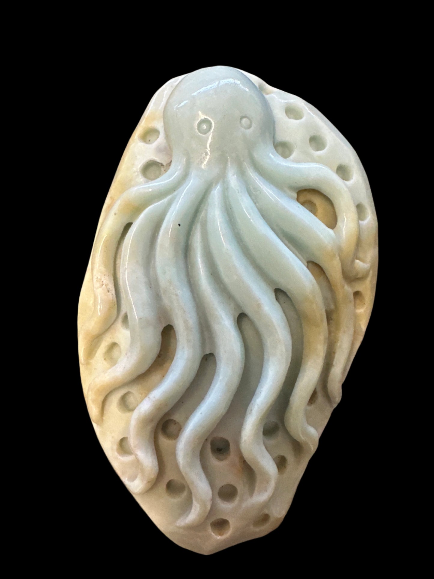Octopus Carving Amazonite