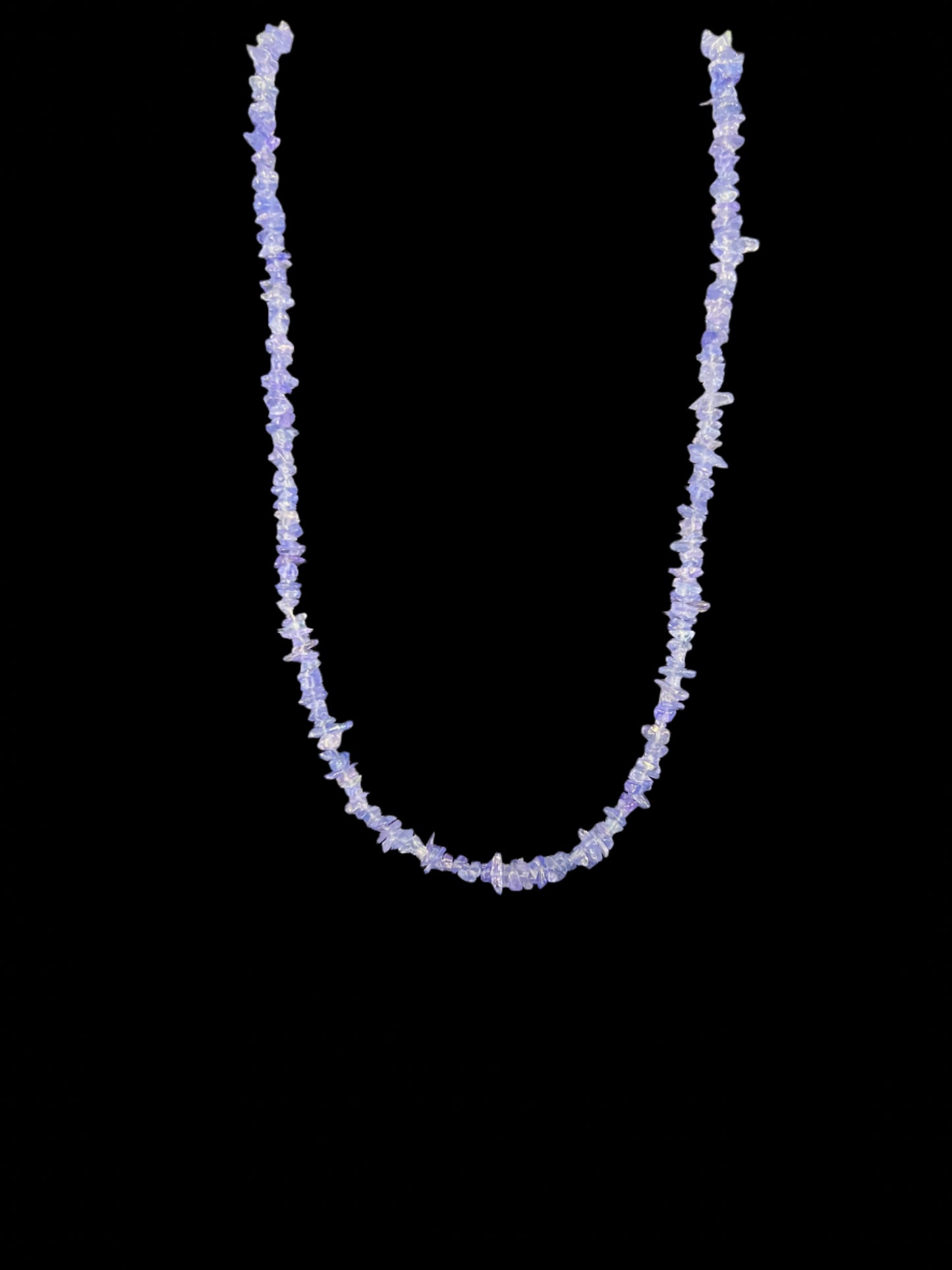 Tanzanite chip necklace