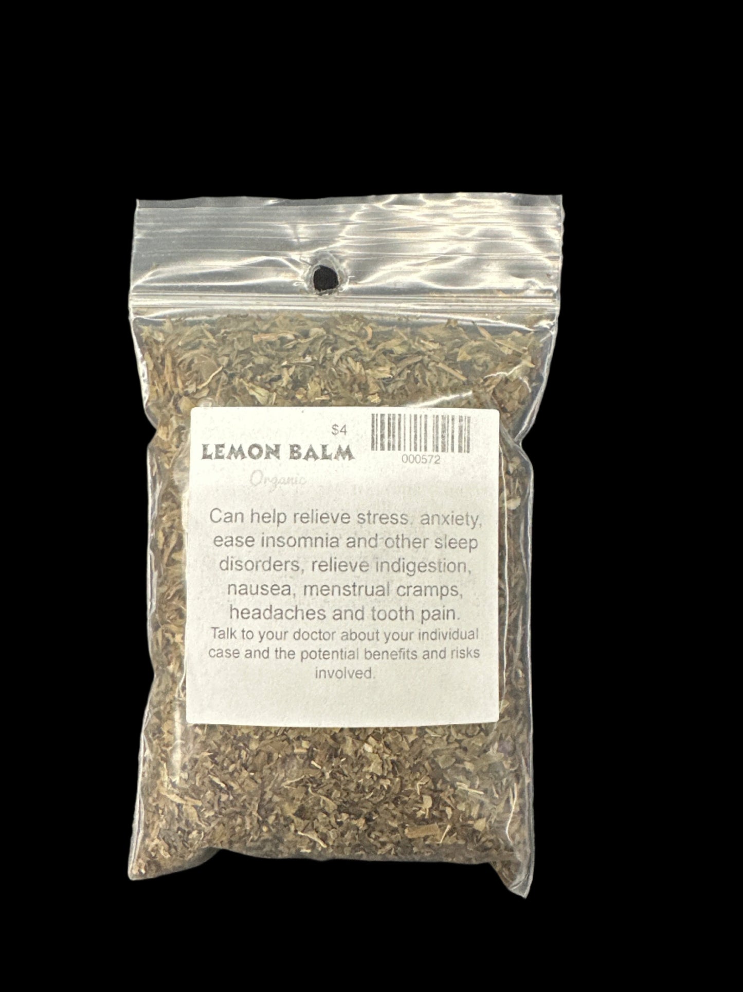 Lemon Balm 1/2 oz (Organic)
