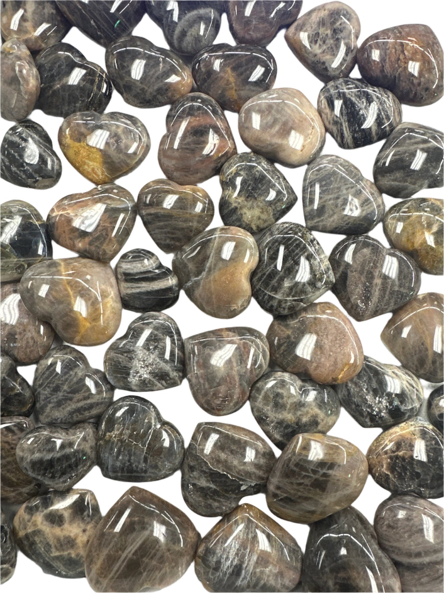 Black Moonstone Heart Small