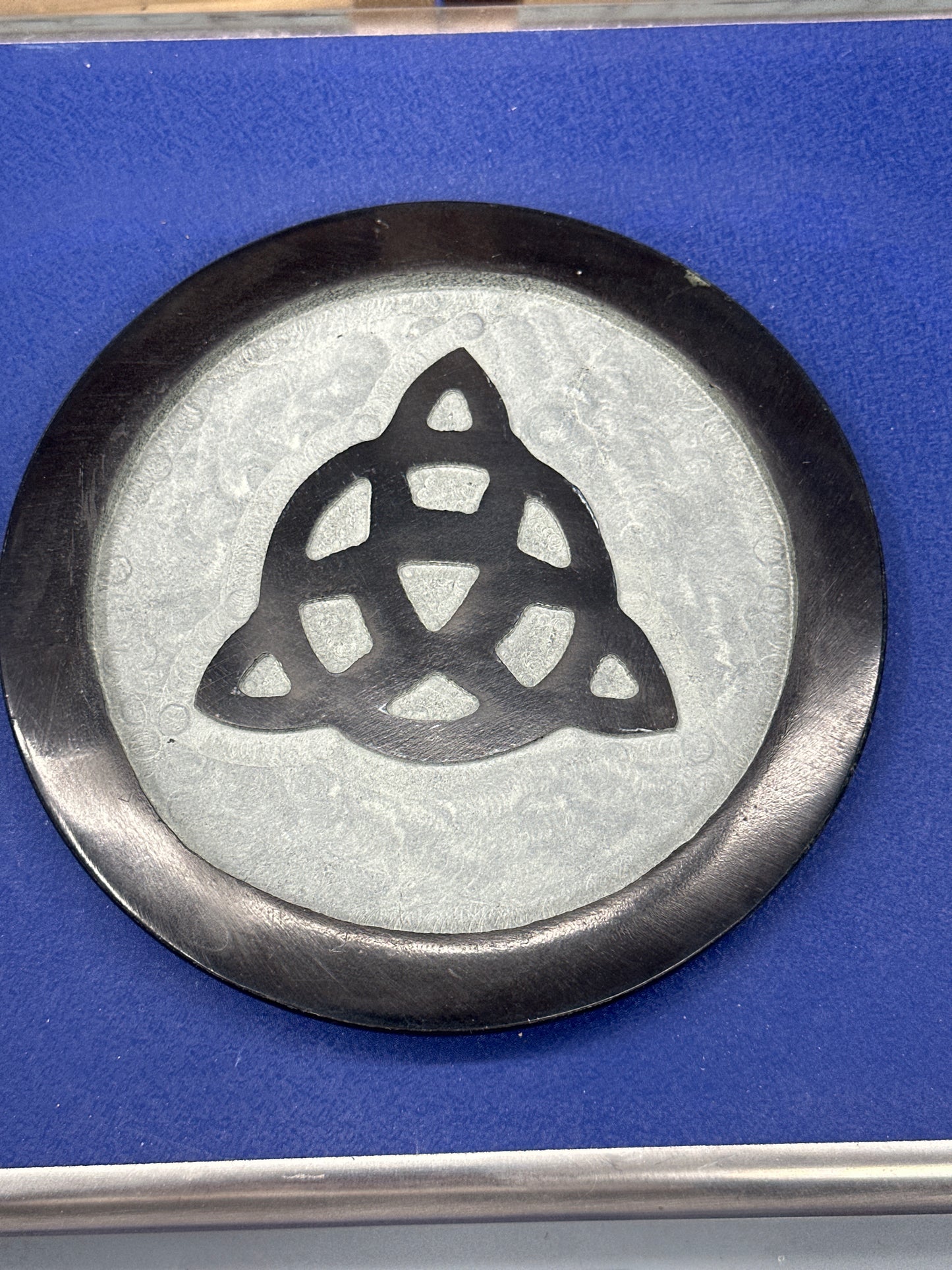 Triquetra Soapstone Altar Tile 6"
