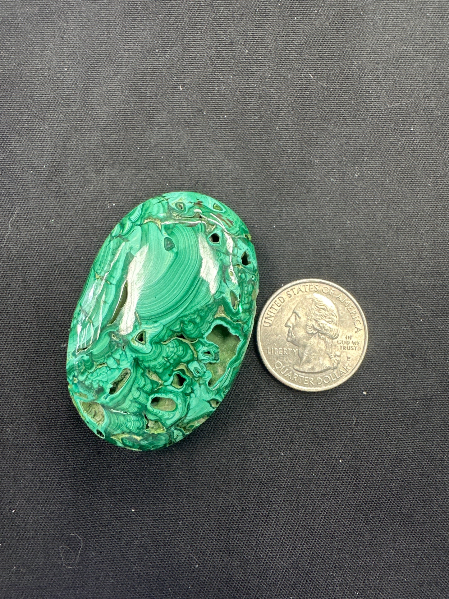 Malachite Palm Stones