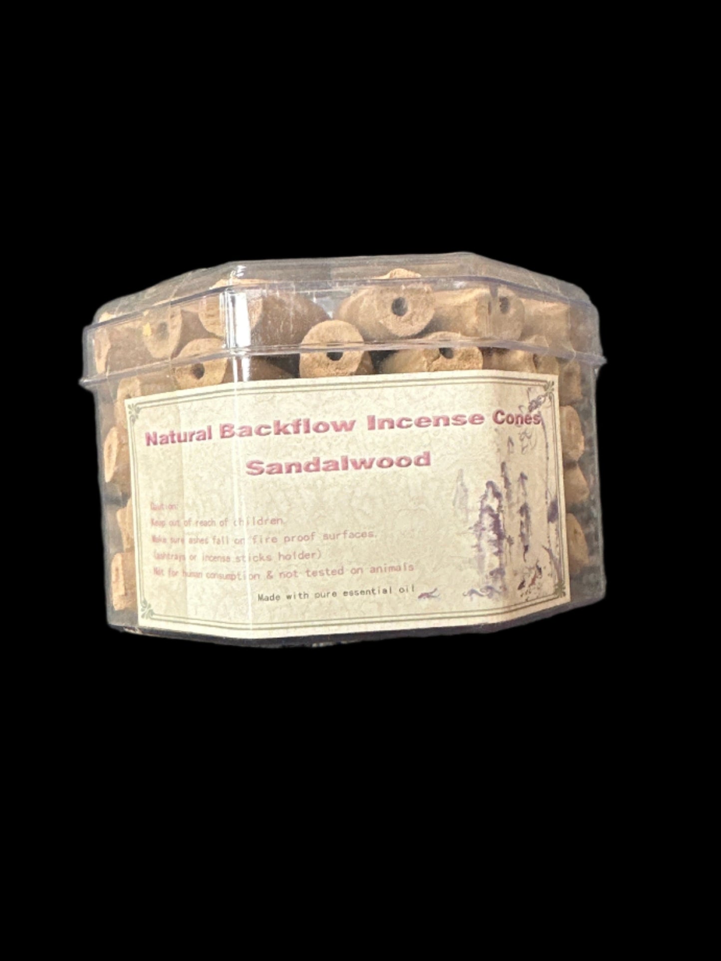 Sandalwood Backflow Cones (70 pieces)