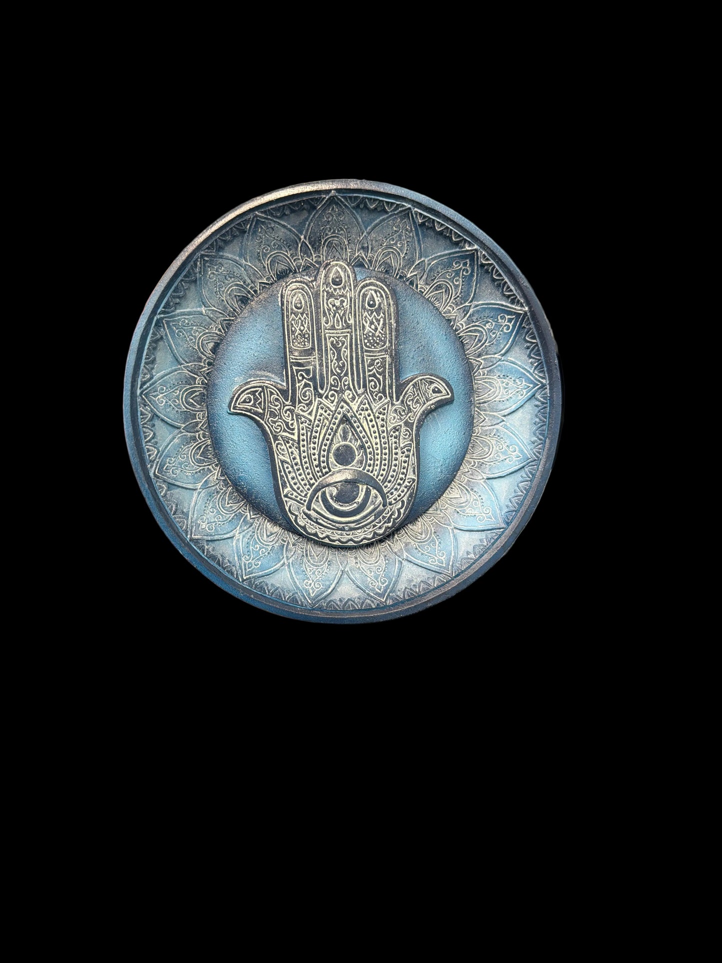Blue Hamsa Hand Incense Holder