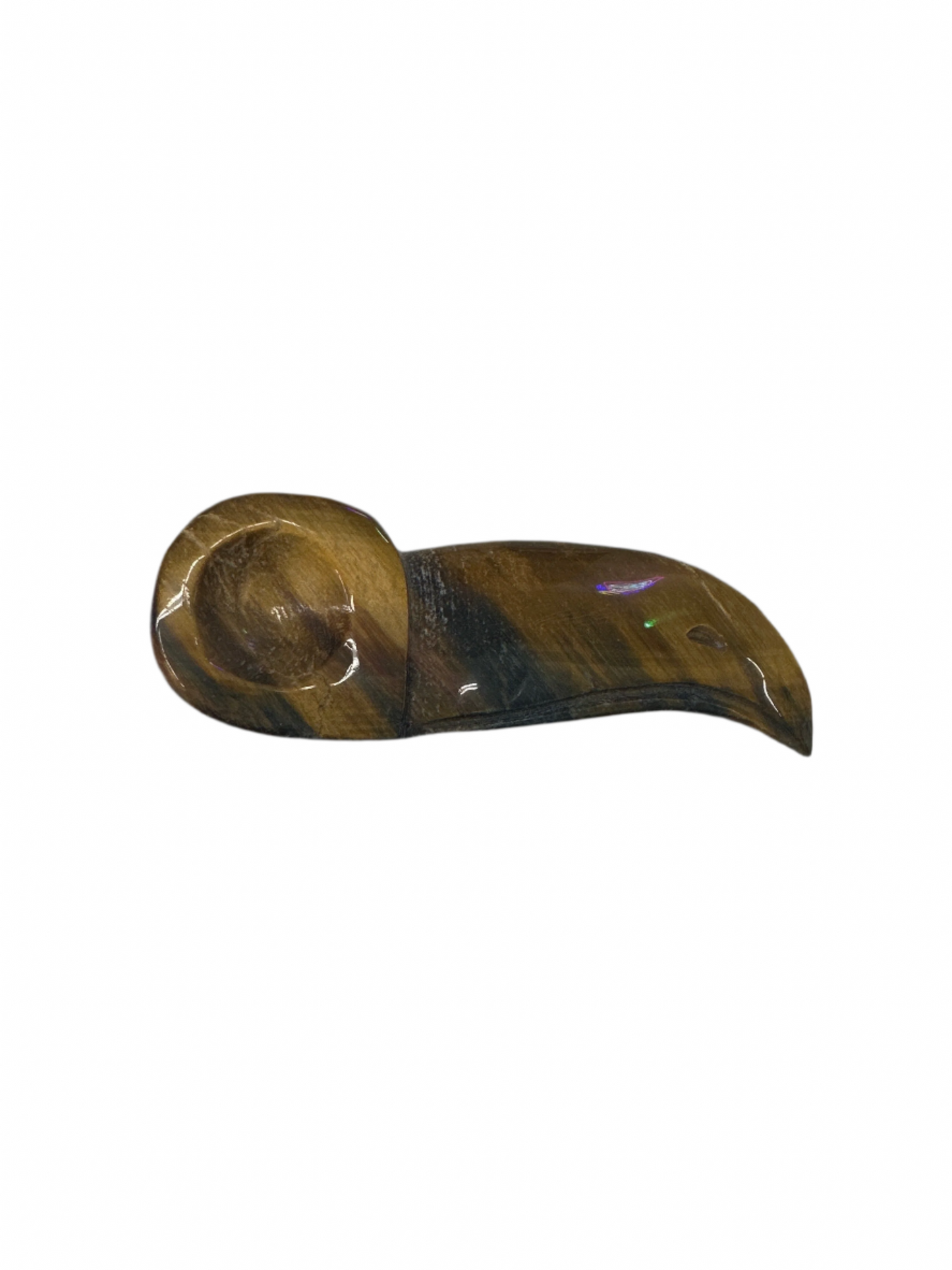 Crystal Raven Skull Carving