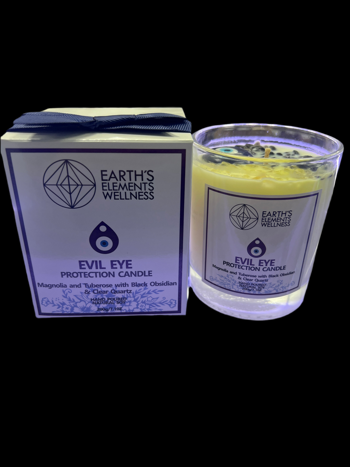 Evil Eye Glass Candle