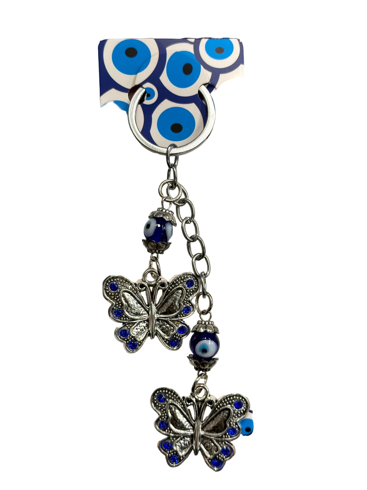 Butterfly Evil Eye Keychain
