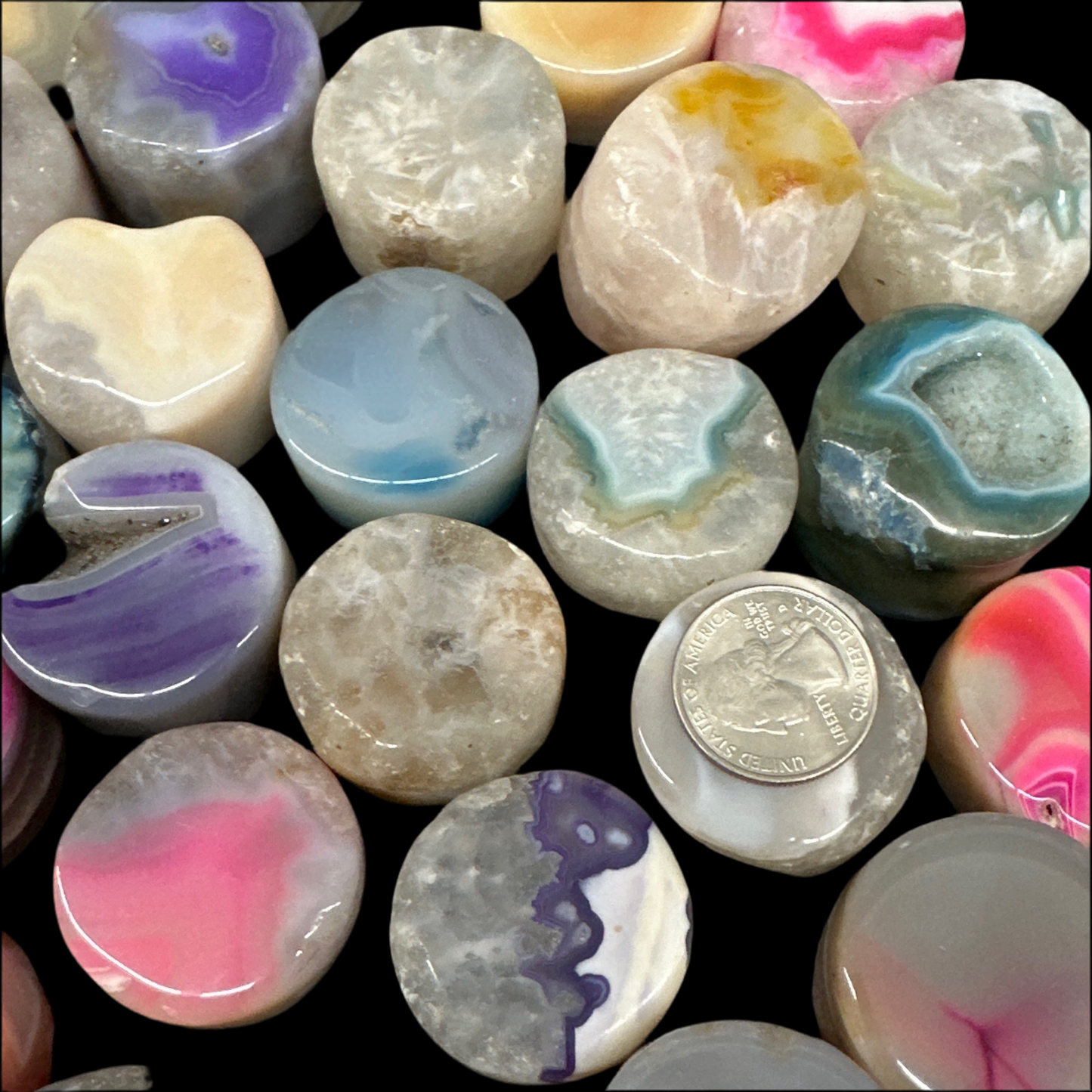 Colored Agate Cylinders