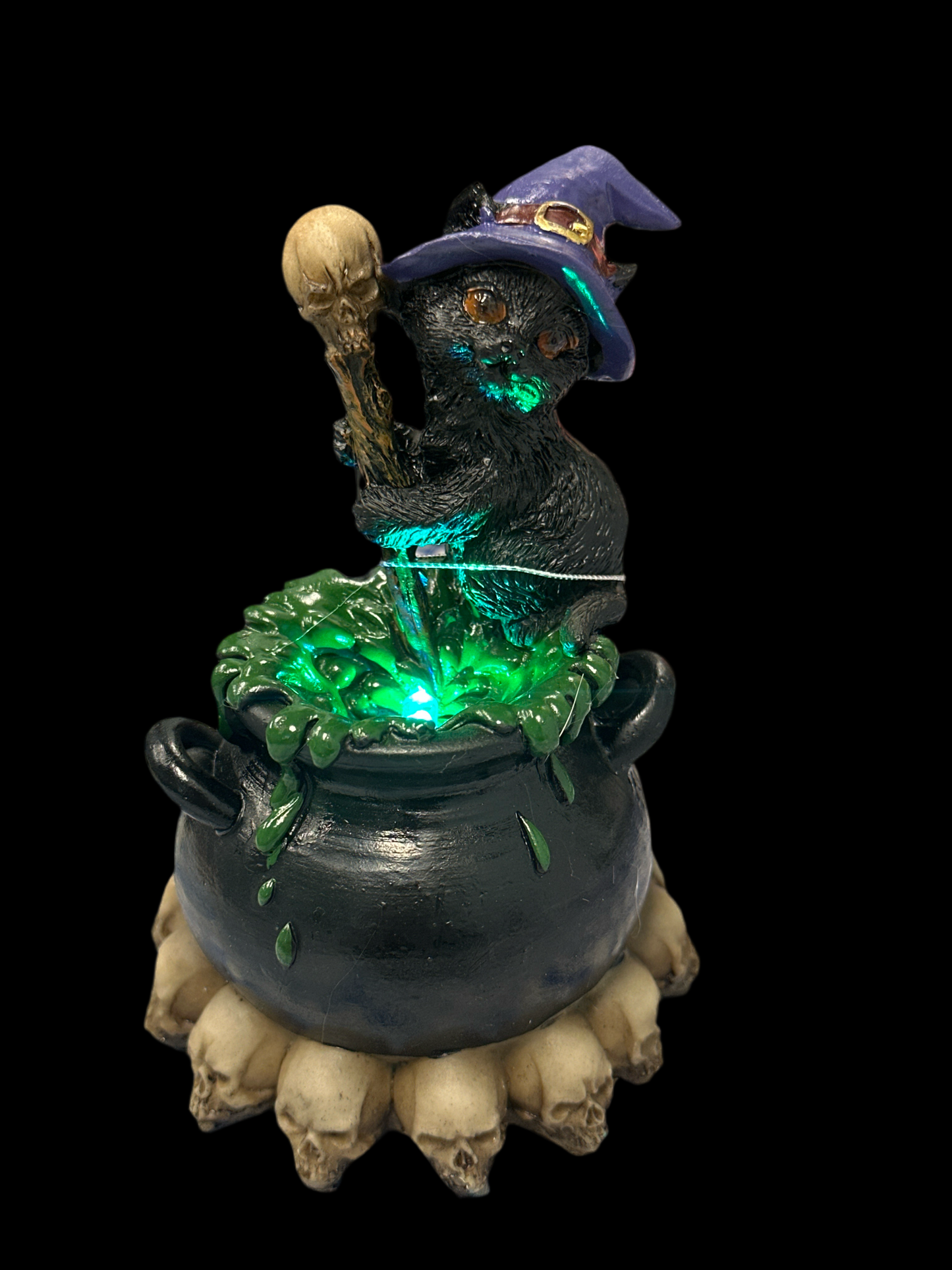 Cat cauldron potion with LED light