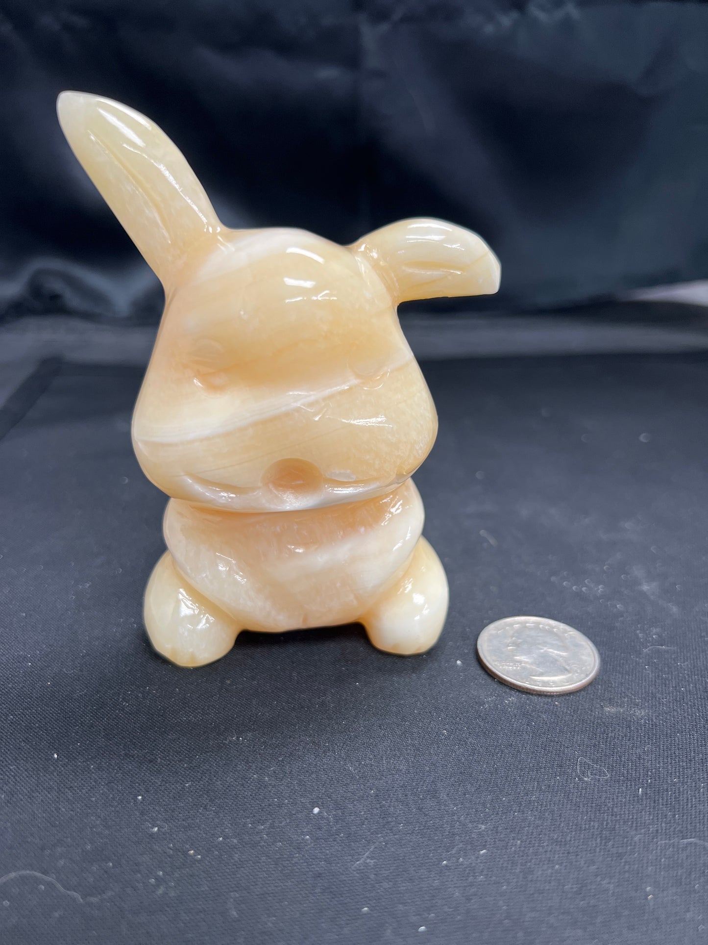 4" Pikachu Orange Calcite Carving