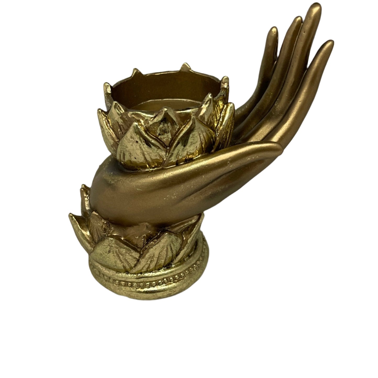 Gold Mudra T-Light Holder