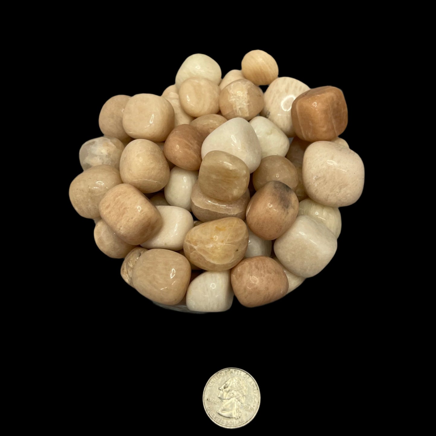 Peach Moonstone tumbled