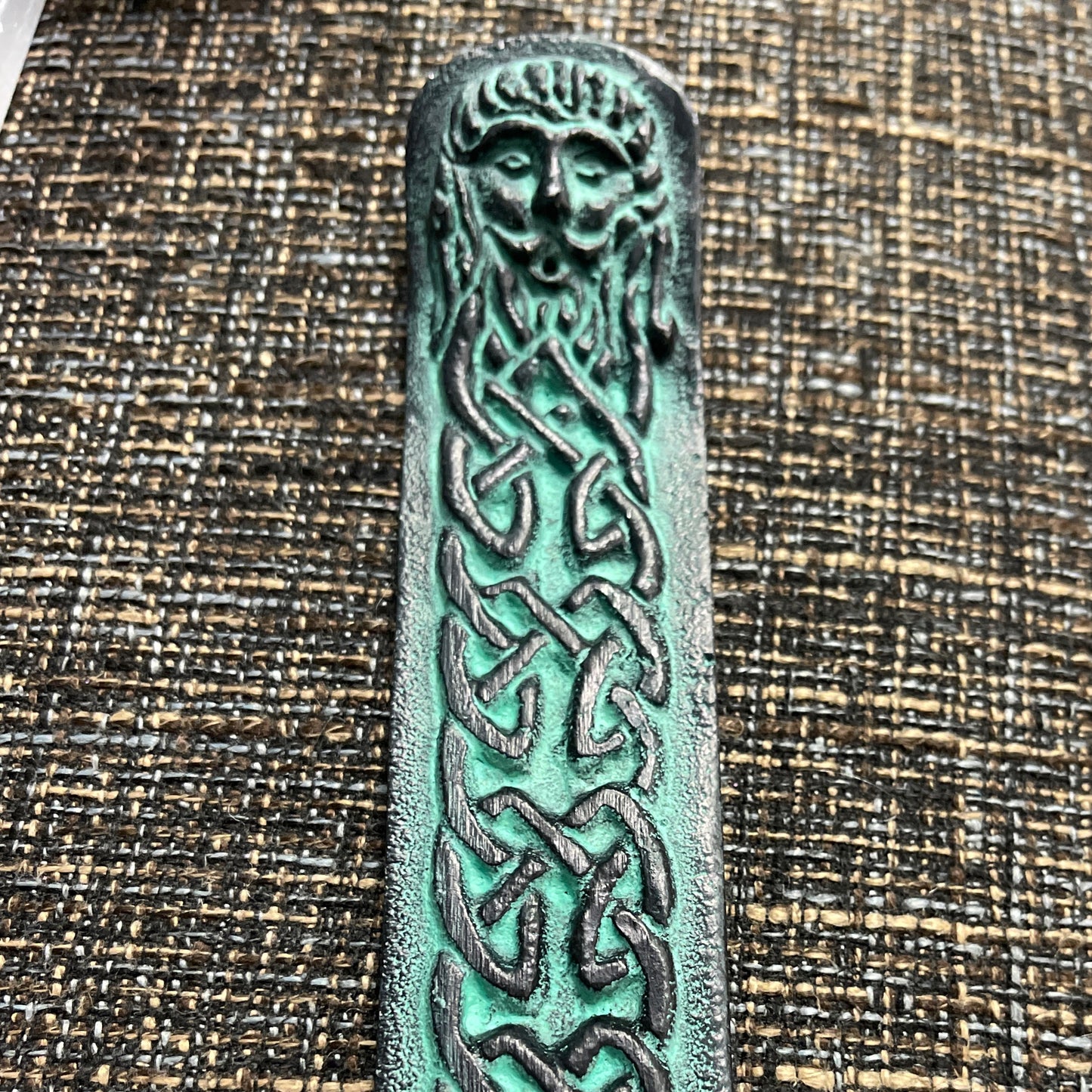 Green Man Metal Incense Burner