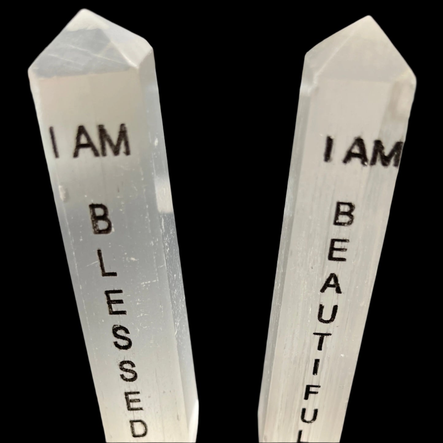 Selenite affirmation obelisk