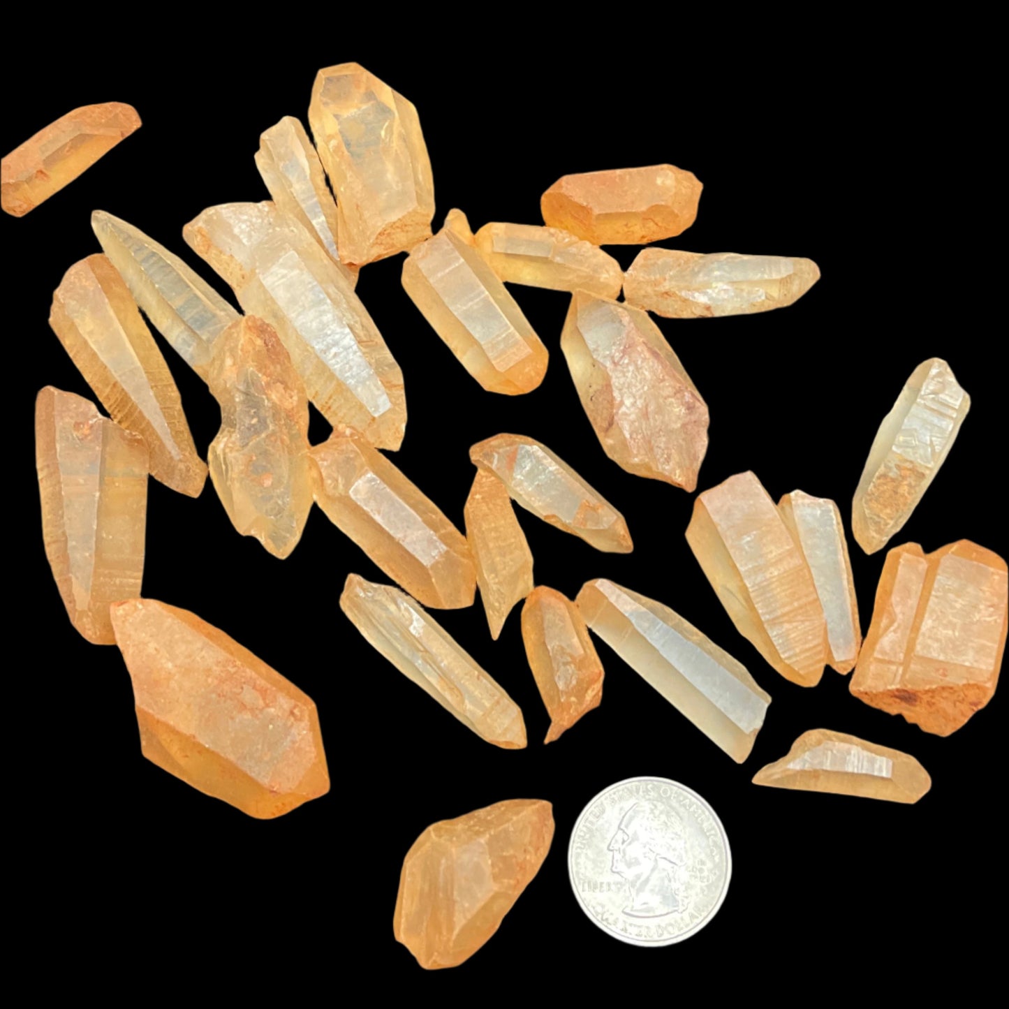 Tangerine Quartz Points