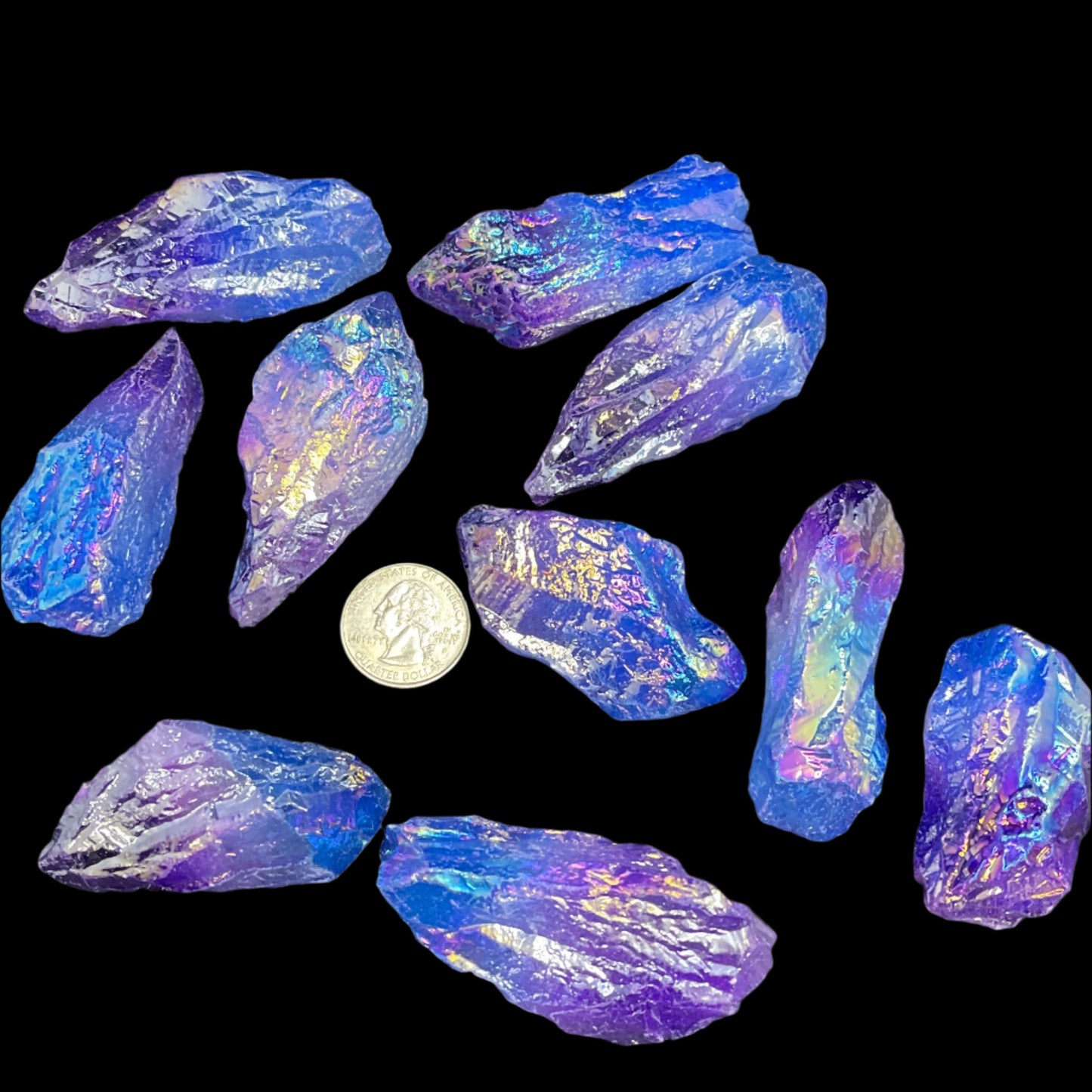 Cobalt Purple Aura Quartz
