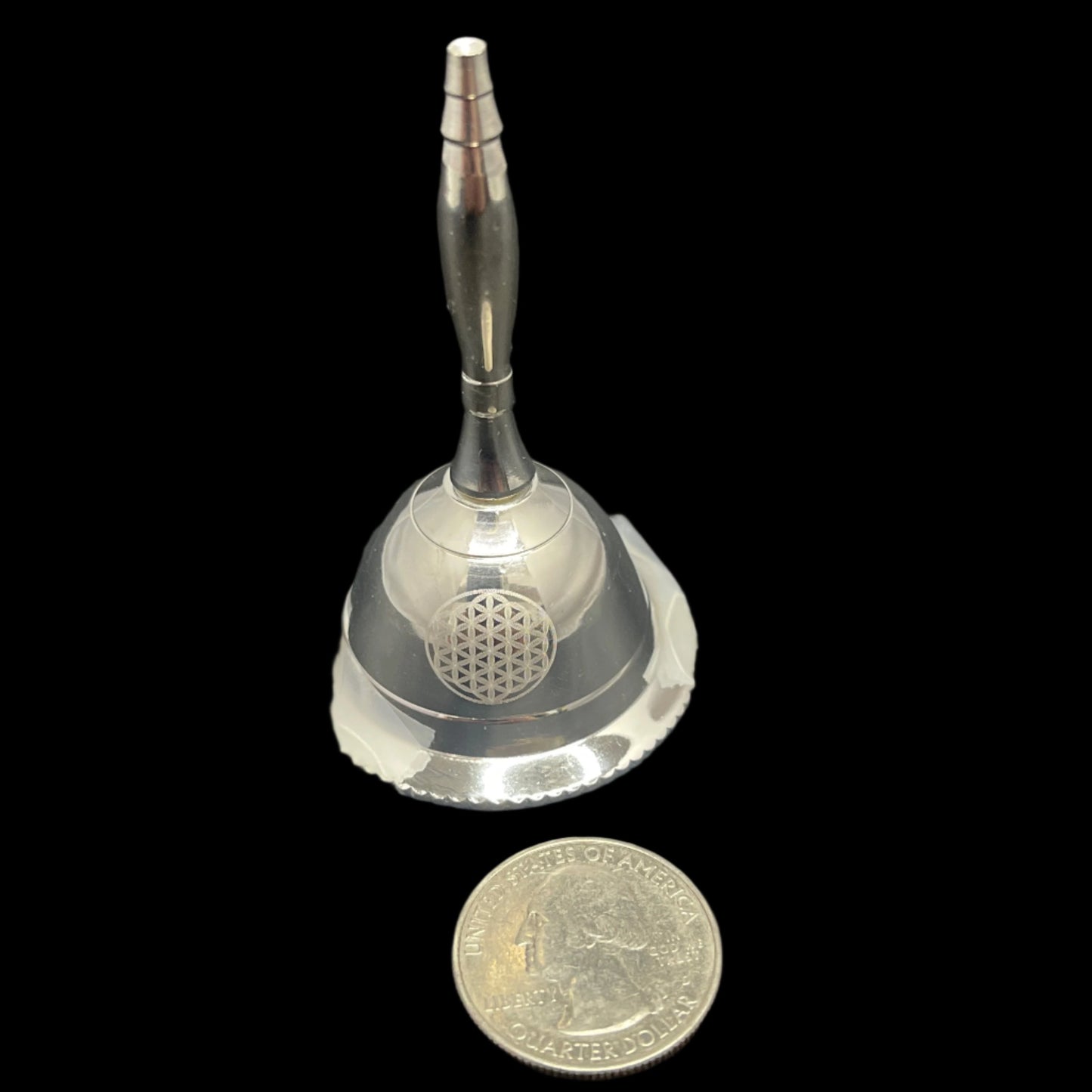 Flower of Life Altar Silver Bell 3'