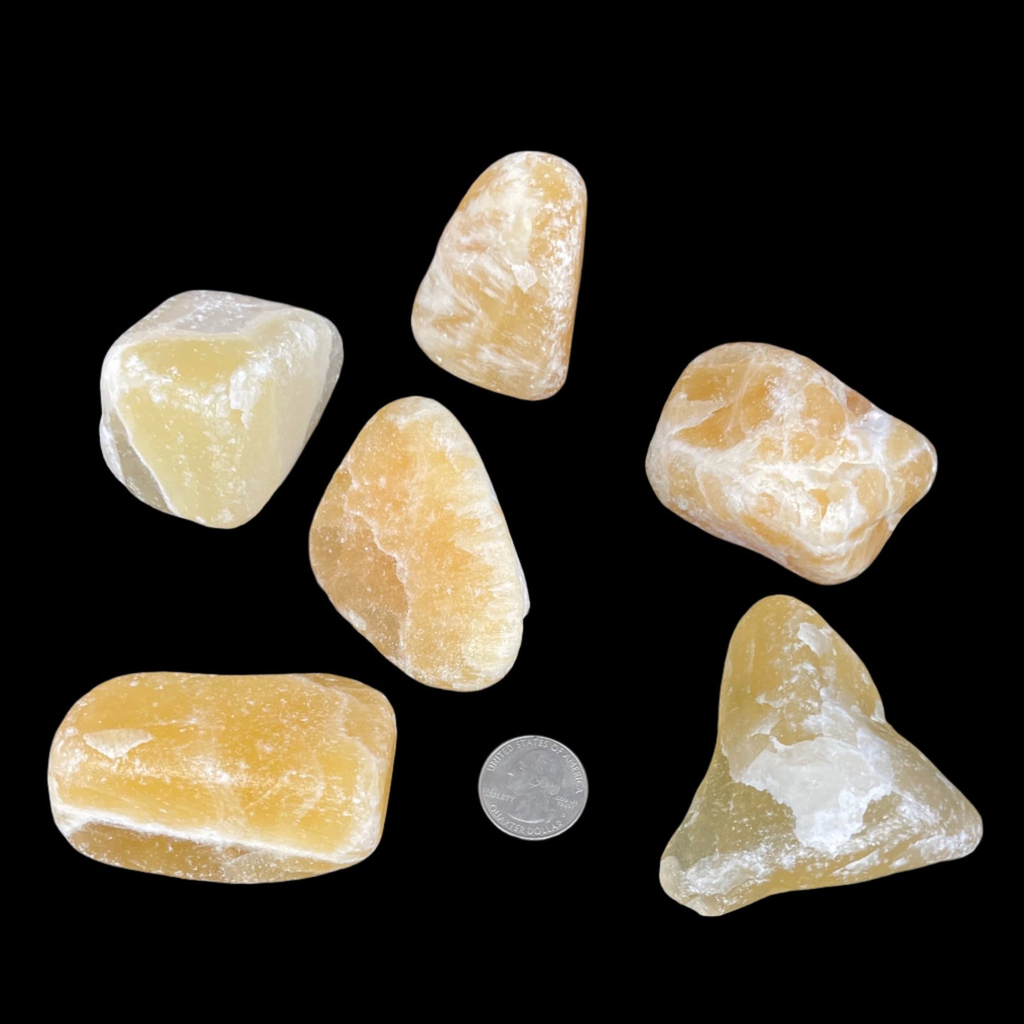 Orange Calcite Large Tumbles