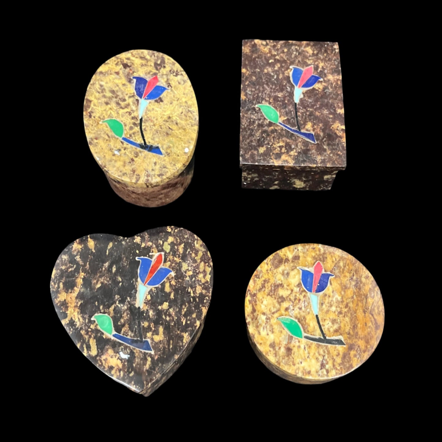 Inlaid Soap Stone Box