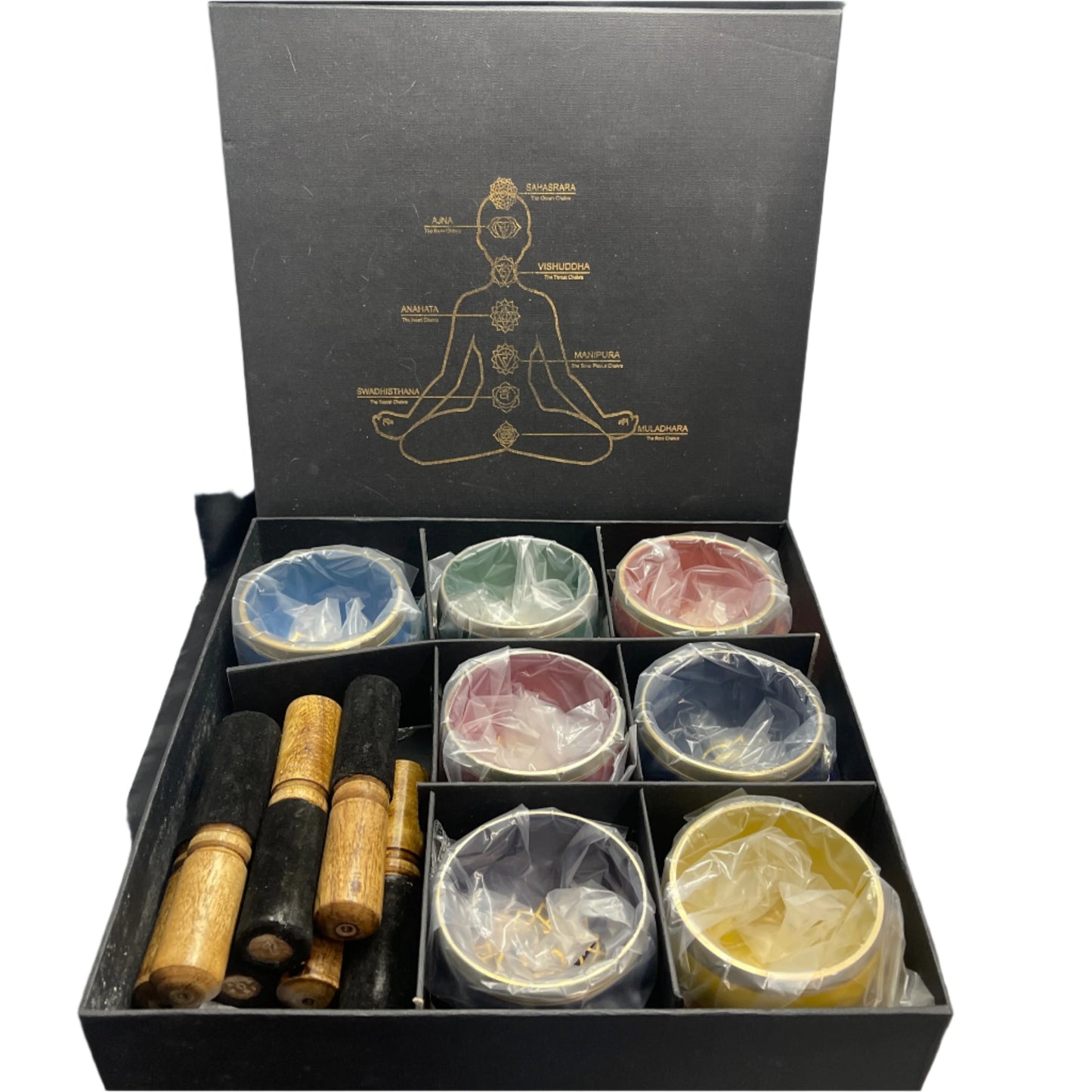 Chakra singing bowls box set