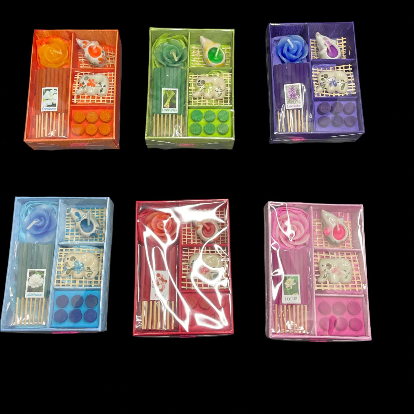 Elephant Candle & Incense Gift Box