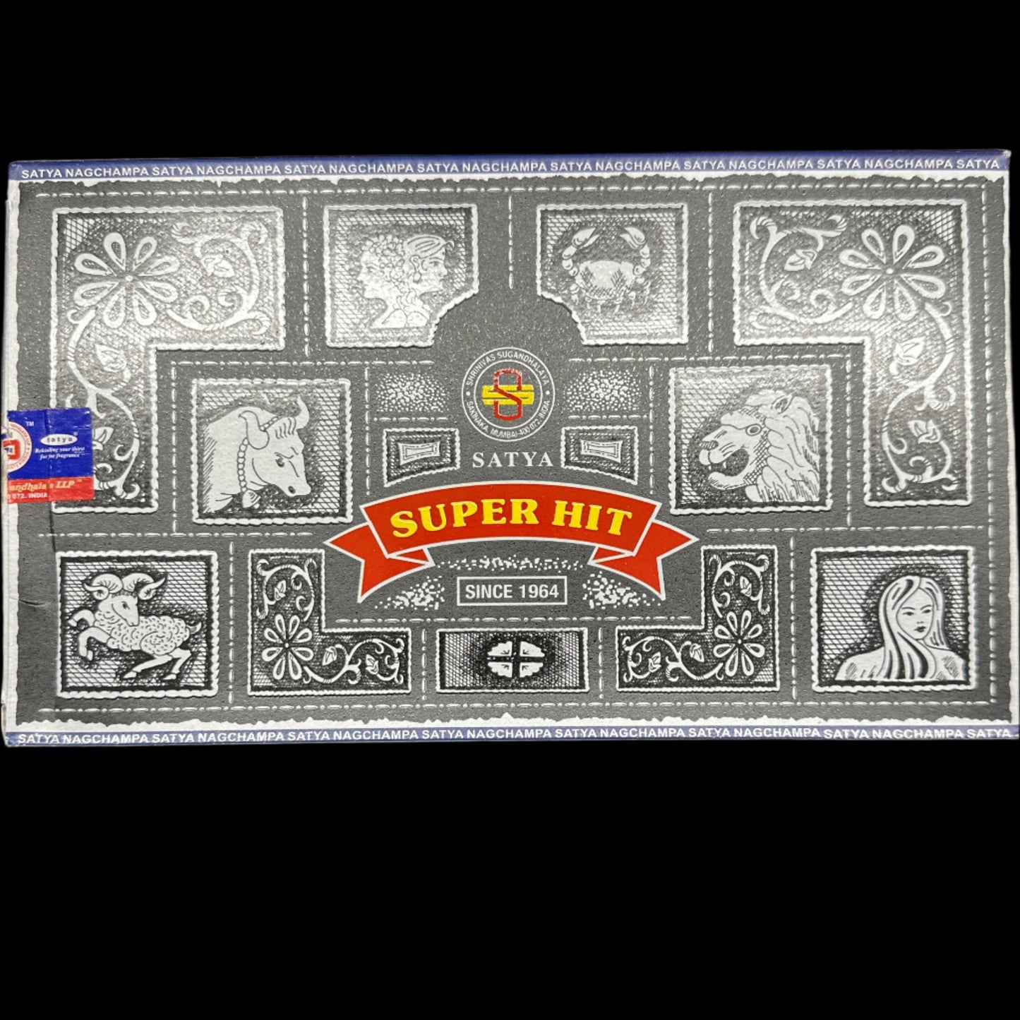 Super Hit (Superhit) Stick Incense, 15 Gram (12 to 15 Stick) Box, Satya Nag Champa Variety