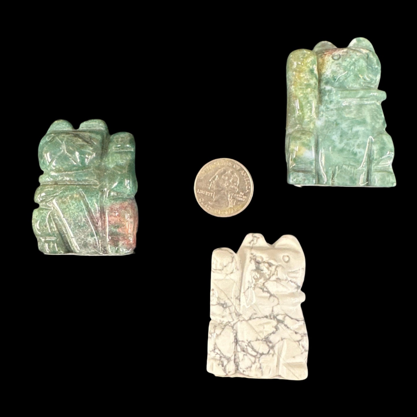 Gemstone feng shui lucky cat