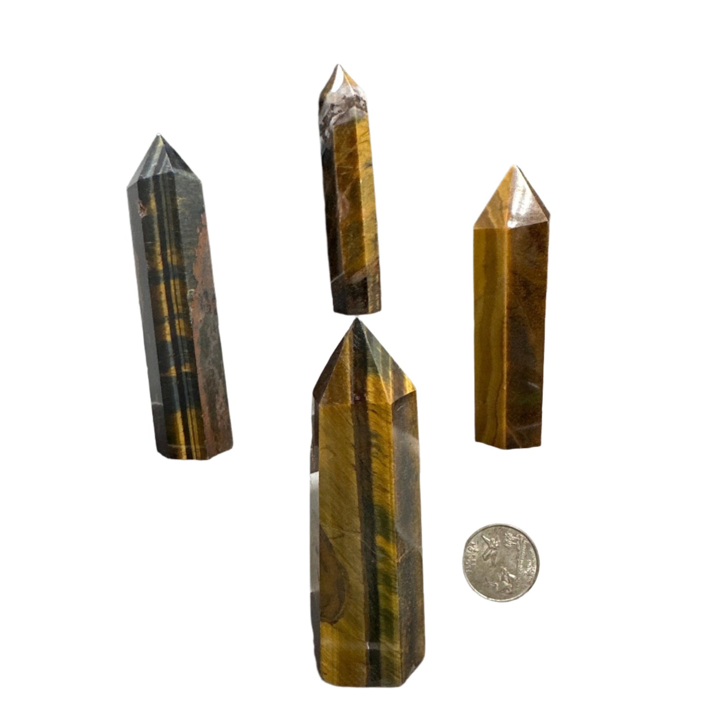 Gold Tigers Eye Tower 4”H