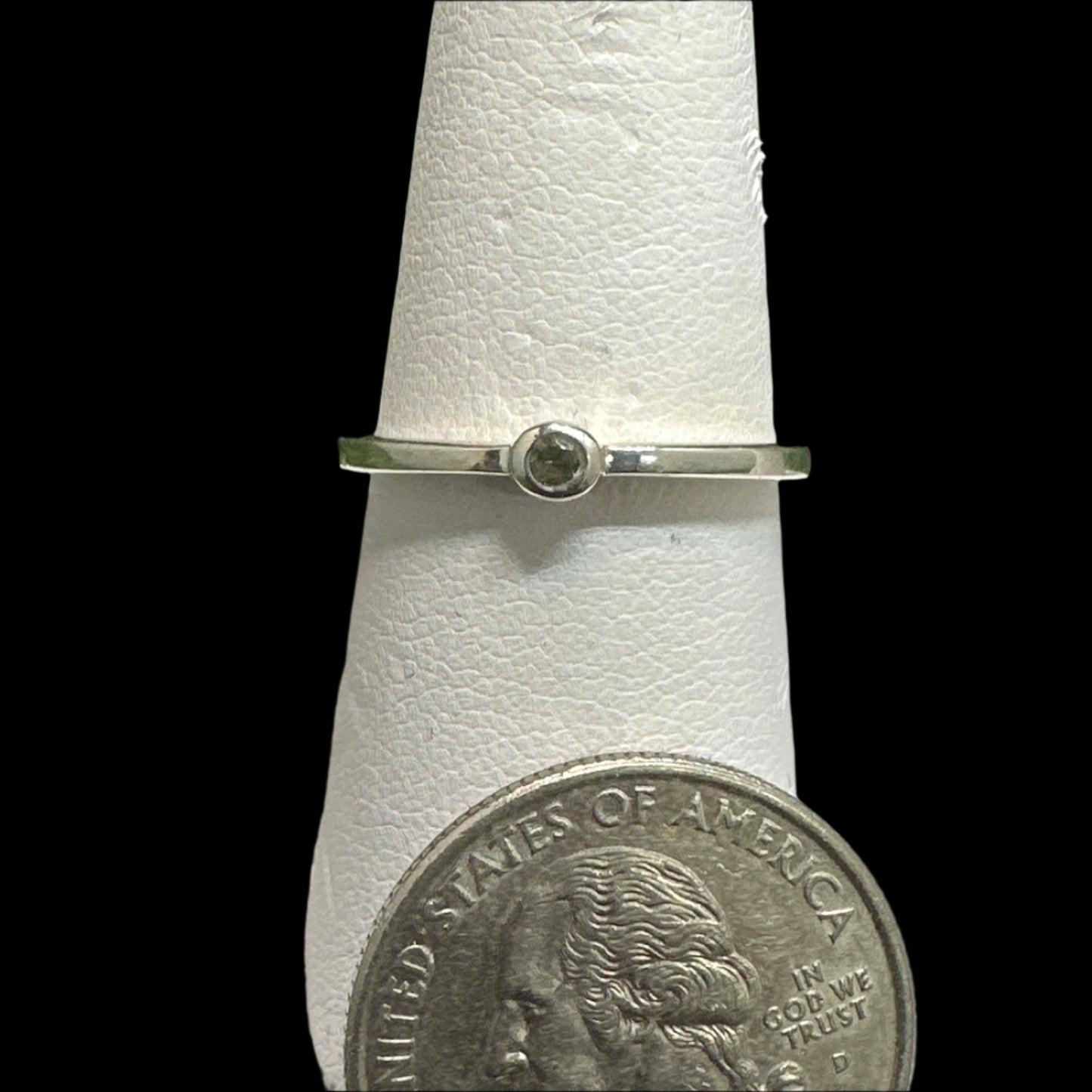 Moldavite ring