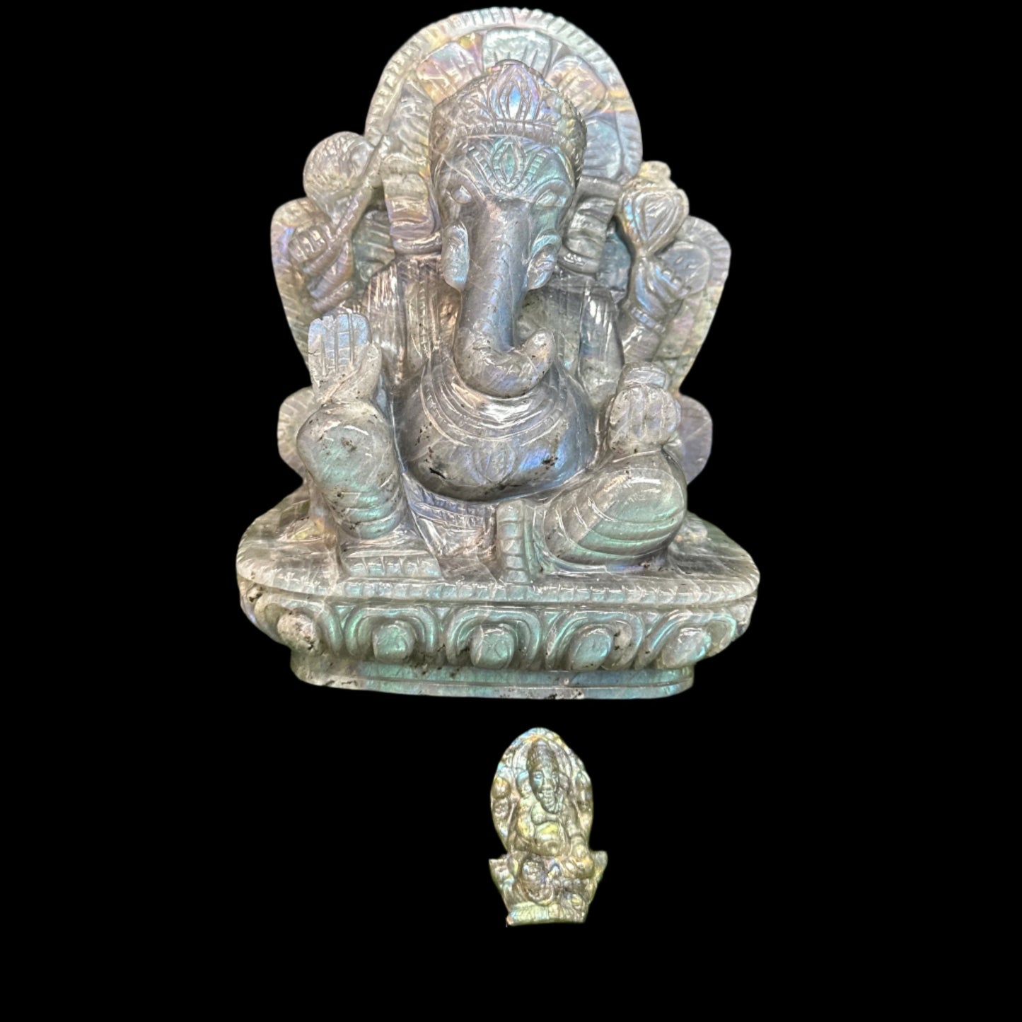Ganesh Labradorite Carving