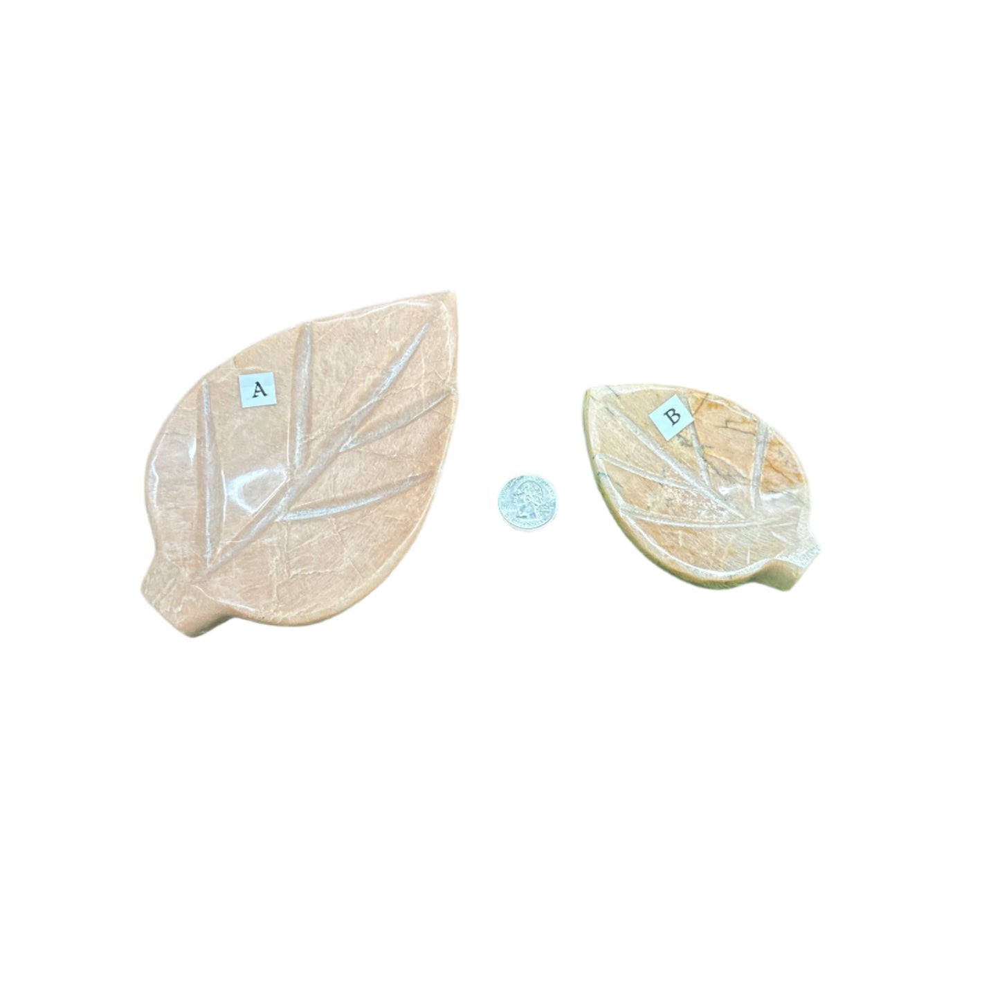 Peach Moonstone Leaf Dish