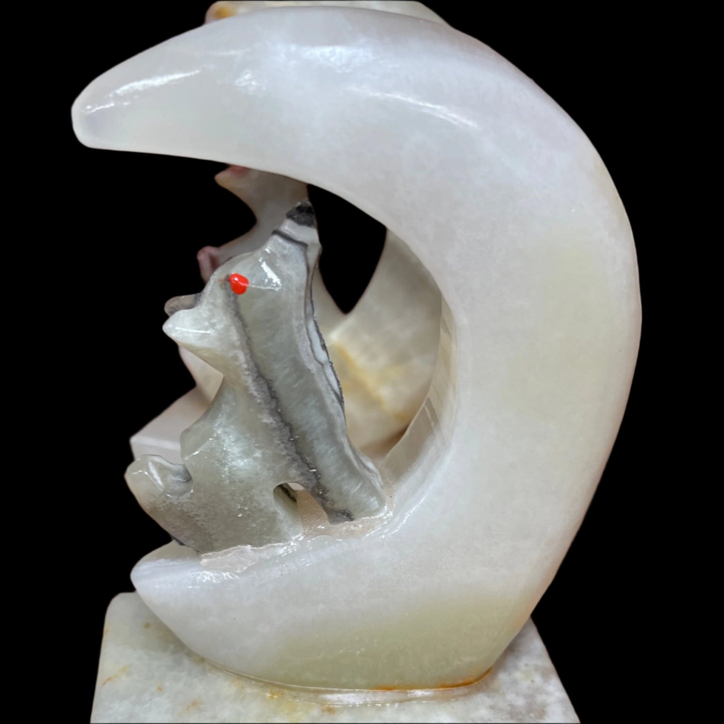 Wolf W/crescent Moon Small