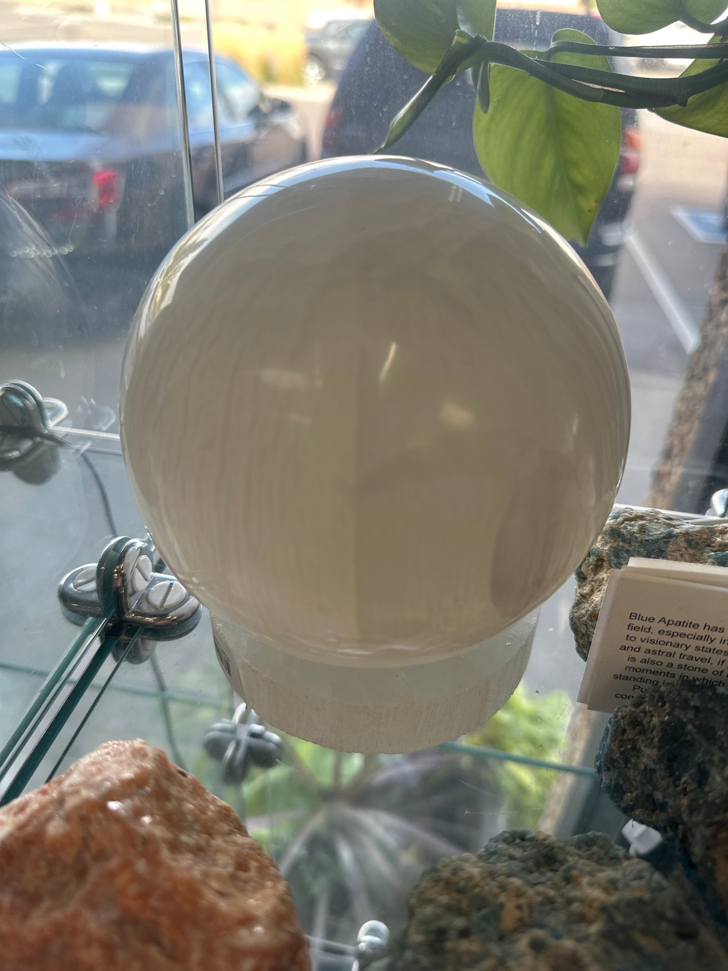 Selenite Sphere Lamp