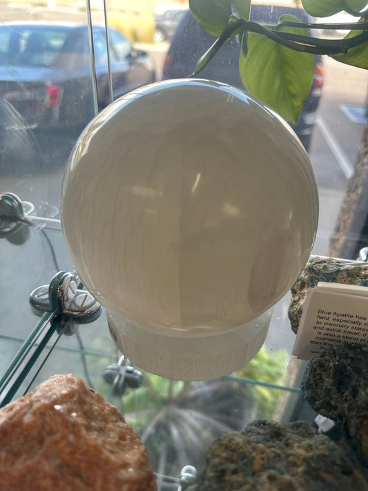 Selenite Sphere Lamp