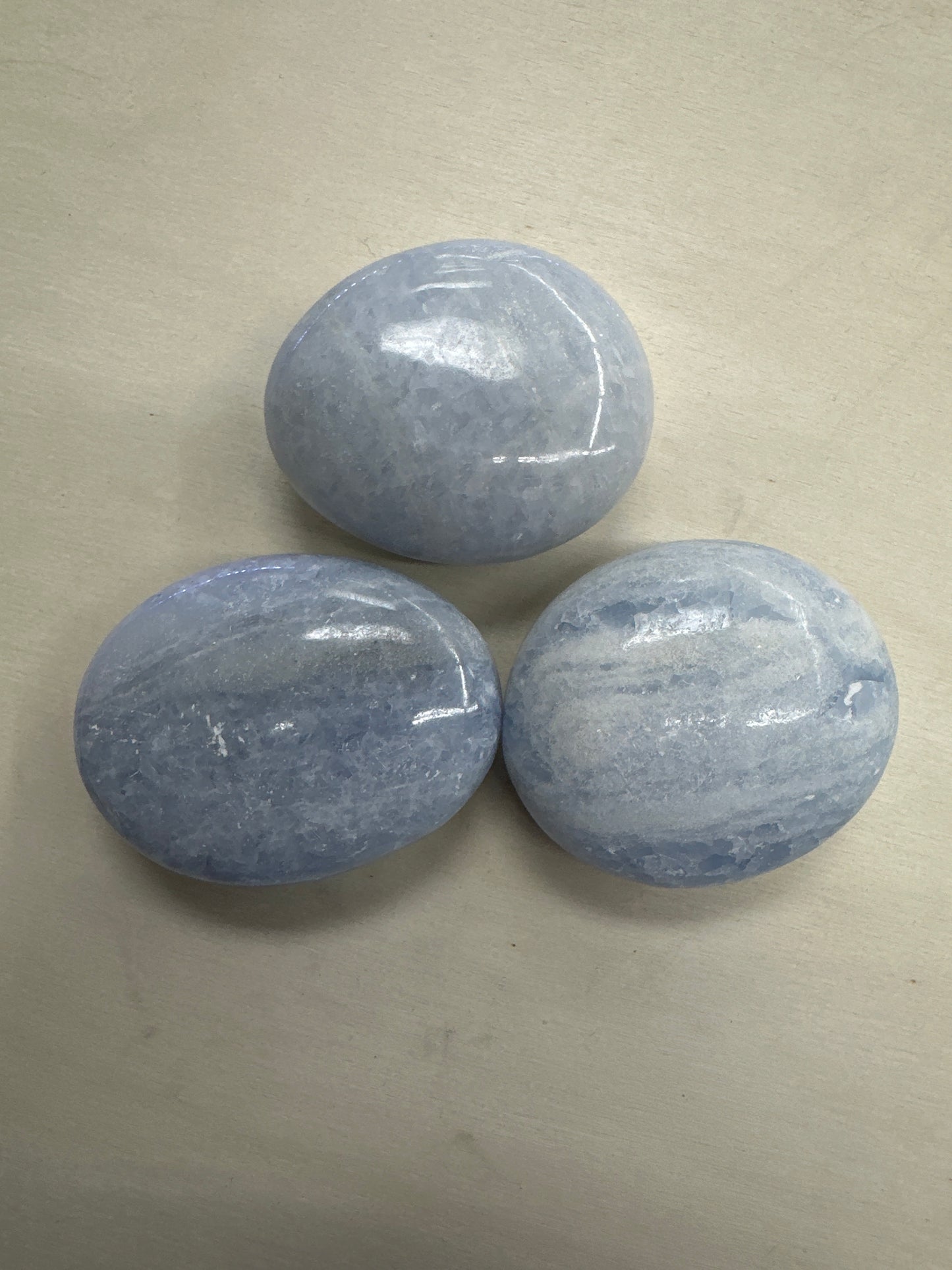 Blue Calcite Palm Stone